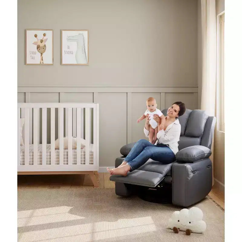 Fauteuil inclinable électrique avec chauffage et massage, pivotant à 360° | Cuir PU | Monoplace