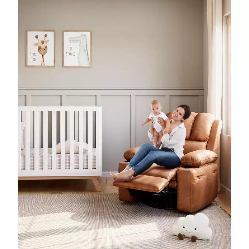 Fauteuil inclinable électrique avec chauffage et massage, pivotant à 360° | Cuir PU | Monoplace