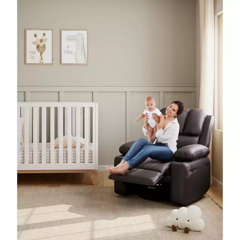 Fauteuil inclinable électrique avec chauffage et massage, pivotant à 360° | Cuir PU | Monoplace