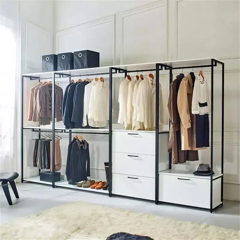 Organisateur de dressing blanc, modulaire, 4 tours, pour 1 personne
