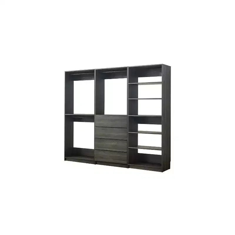 HomeStock Prosper Freestanding Walk in Wood Closet System