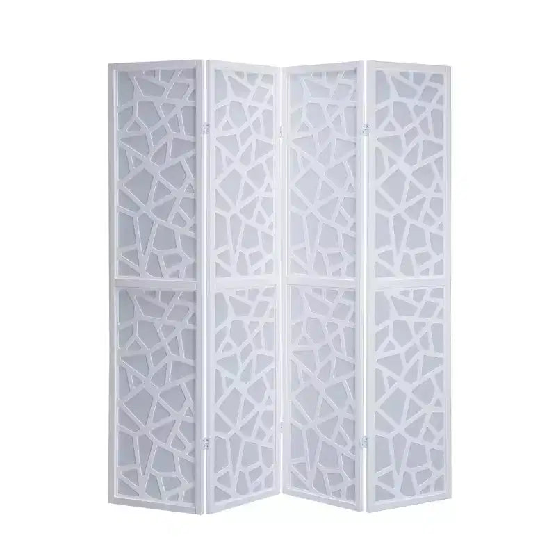Paravent Pliant 1 Panneau Fissure Glace Blanche