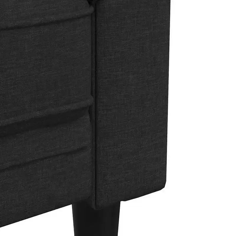 Causeuse Chesterfield 2 places en polyester noir
