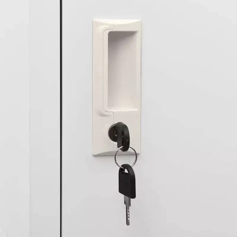 Casier à 6 portes en acier gris, 6 personnes