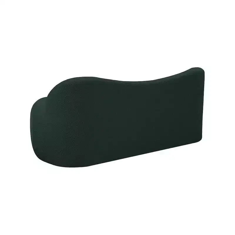 Banc en tissu bouclé, dossier courbé, contemporain, 1 place