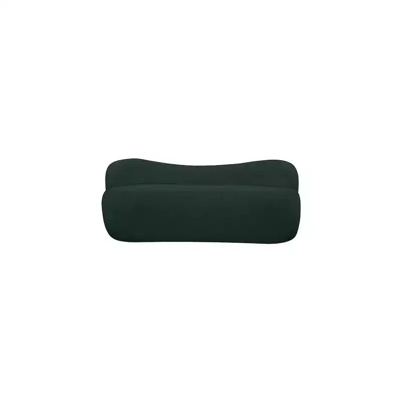 Banc en tissu bouclé, dossier courbé, contemporain, 1 place
