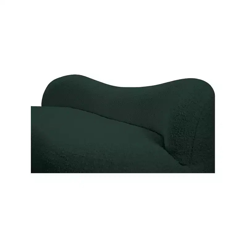 Banc en tissu bouclé, dossier courbé, contemporain, 1 place