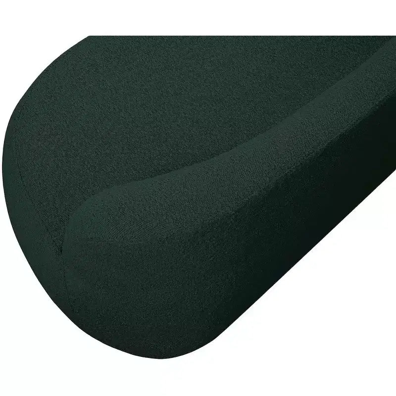 Banc en tissu bouclé, dossier courbé, contemporain, 1 place
