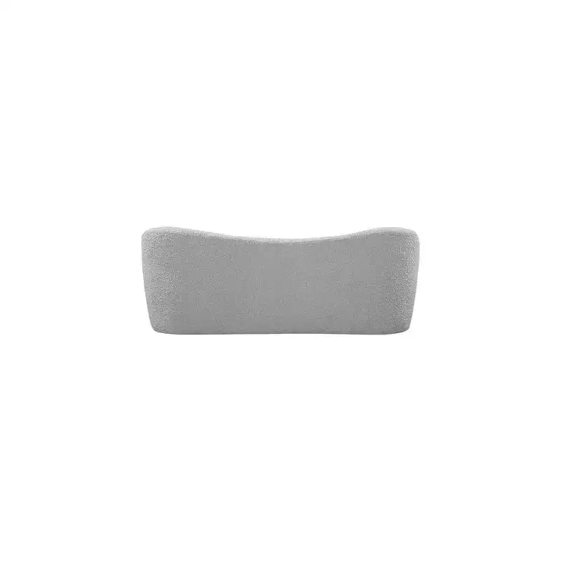 Banc en tissu bouclé, dossier courbé, contemporain, 1 place