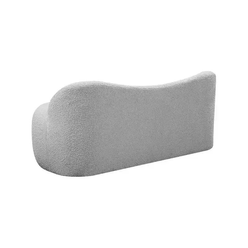 Banc en tissu bouclé, dossier courbé, contemporain, 1 place