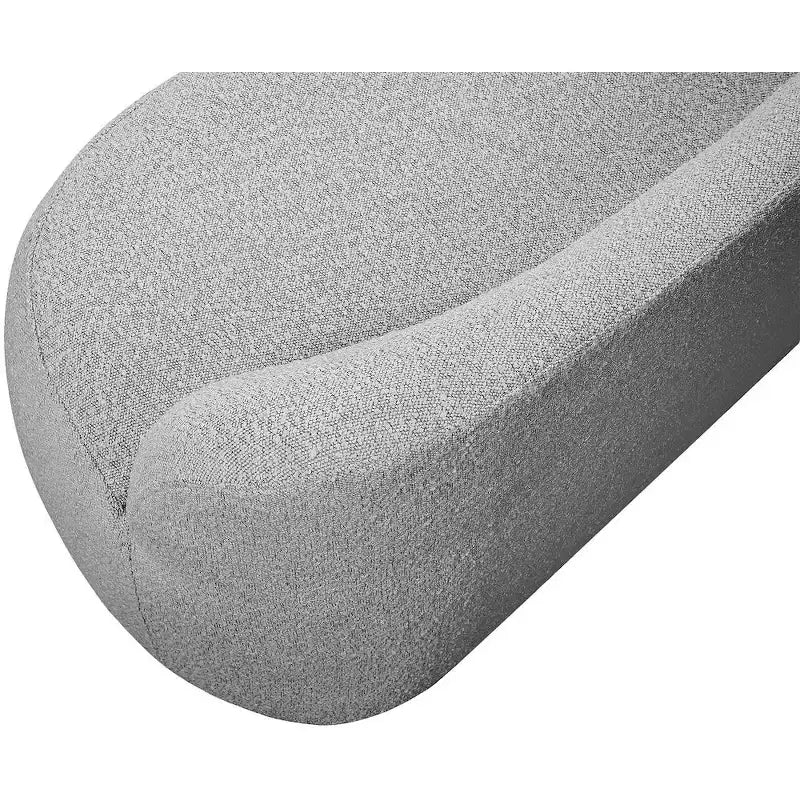 Banc en tissu bouclé, dossier courbé, contemporain, 1 place