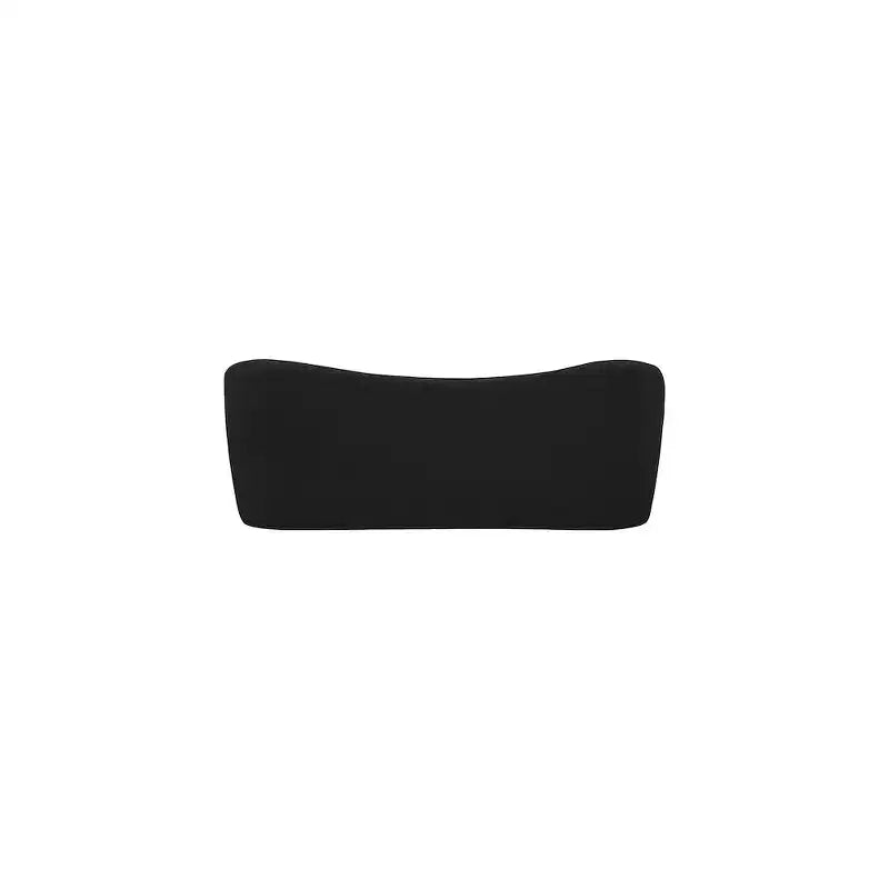 Banc en tissu bouclé, dossier courbé, contemporain, 1 place