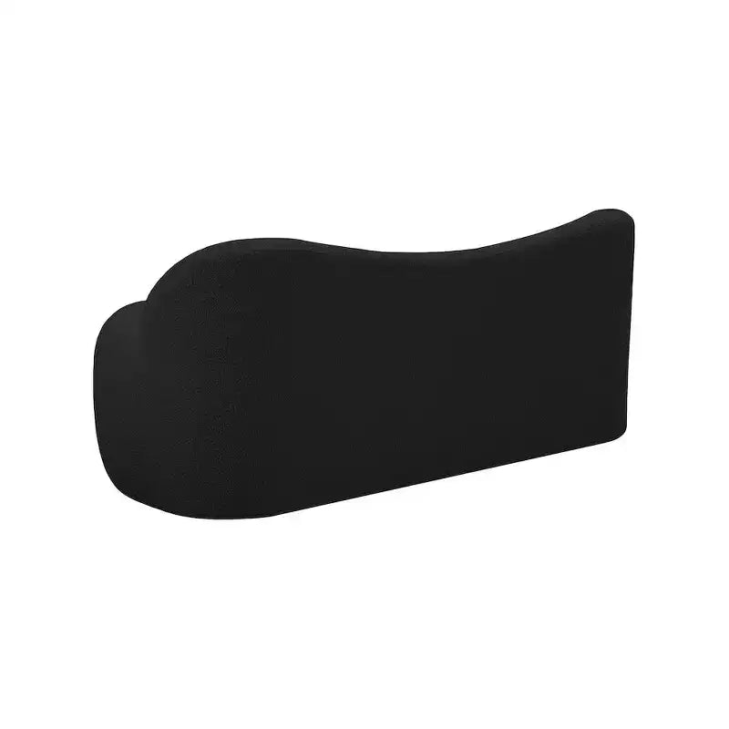 Banc en tissu bouclé, dossier courbé, contemporain, 1 place
