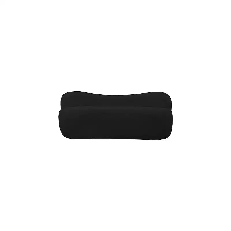 Banc en tissu bouclé, dossier courbé, contemporain, 1 place