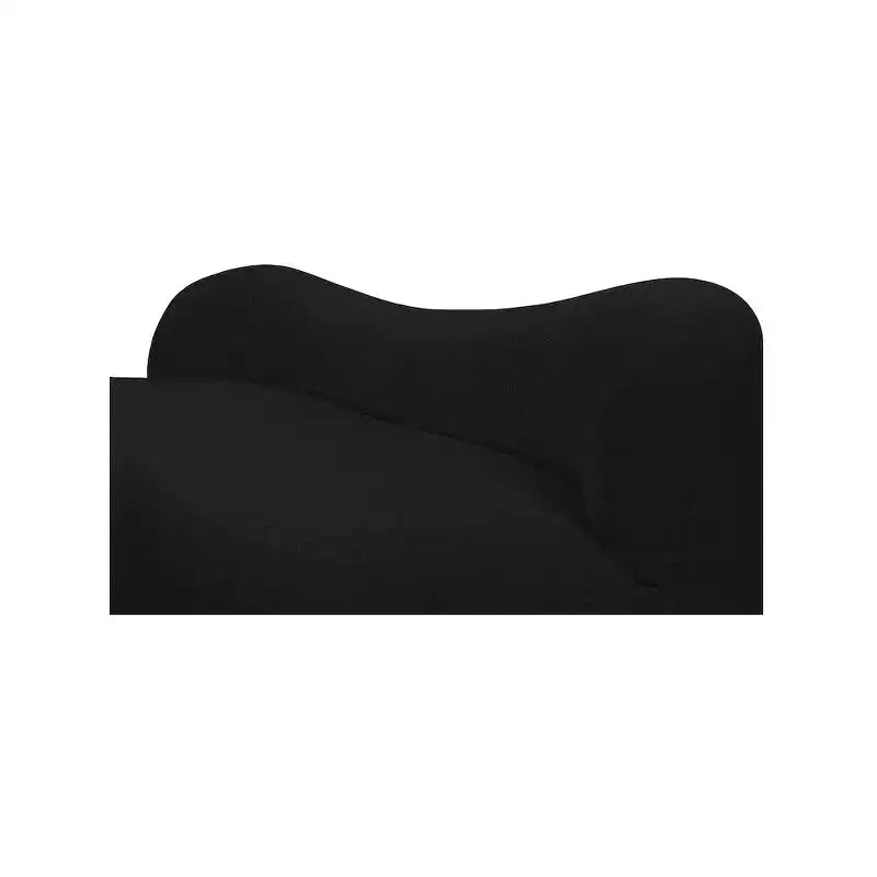 Banc en tissu bouclé, dossier courbé, contemporain, 1 place