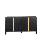 Mobile TV con ante e ripiani, 150 cm di larghezza – Espresso / Nero / Bianco