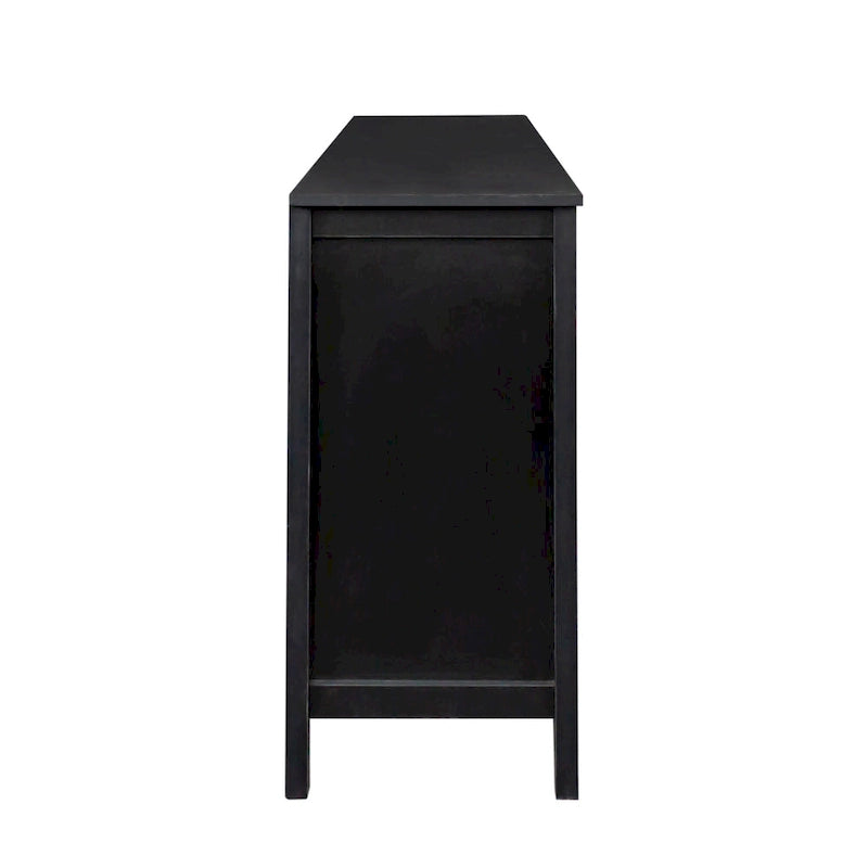 Mobile TV con ante e ripiani, 150 cm di larghezza – Espresso / Nero / Bianco