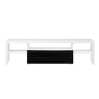 Mobile TV laccato lucido bianco e nero da 75" – Contemporaneo, per TV fino a 80"