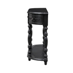 Console curva da 52" con 4 cassetti e ripiano – Blu antico/Nero