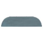 Console curva da 52" con 4 cassetti e ripiano – Blu antico/Nero