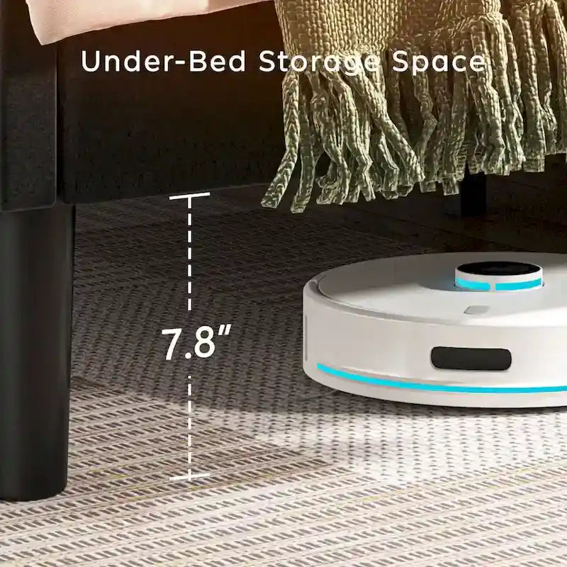 Letto a piattaforma imbottito nero, singolo, per 1 persona