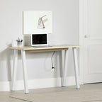 Scrivania singola per computer in rovere bianco e sbiancato – Stile scandinavo