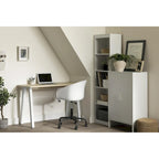 Scrivania singola per computer in rovere bianco e sbiancato – Stile scandinavo