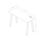 Scrivania singola per computer in rovere bianco e sbiancato – Stile scandinavo