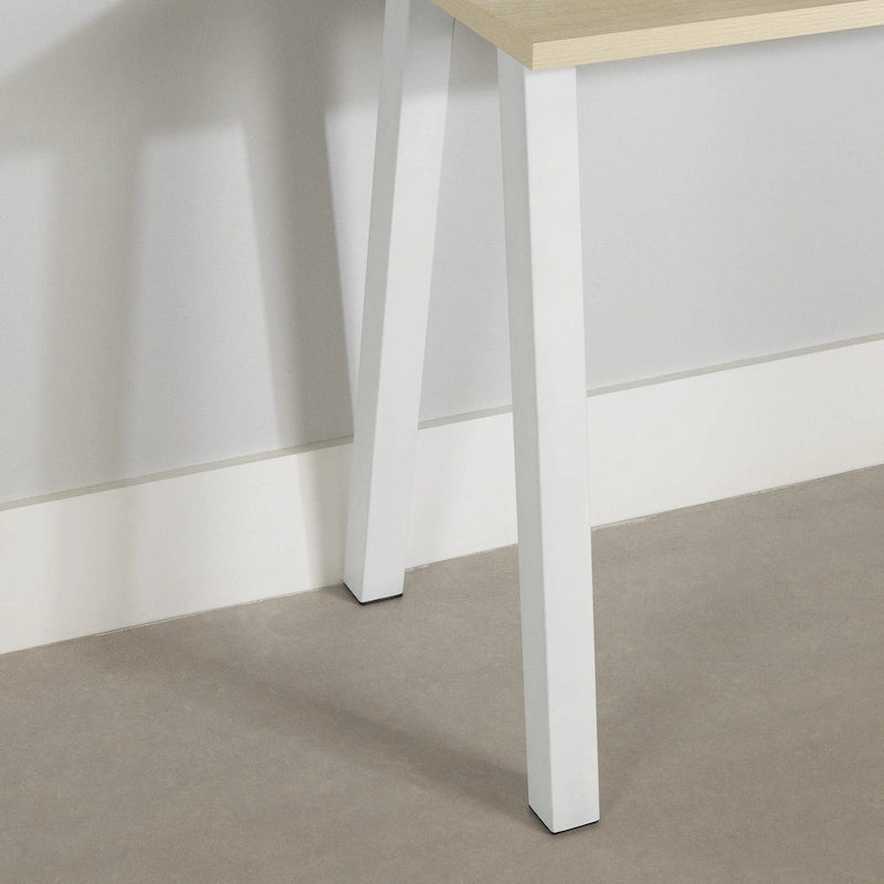 Scrivania singola per computer in rovere bianco e sbiancato – Stile scandinavo