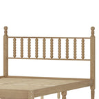 Letto matrimoniale Queen size con testiera a forma di zucca – Struttura in legno, 2 posti (Bianco / Noce / Naturale)