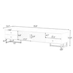 Mobile Porta TV Moderno Bianco con 4 Cassetti e Ante – 178 cm L, Adatto per TV fino a 75"