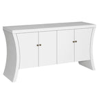 Madia a 4 Ante Moderna – Nera / Blu Notte / Bianca, Ideale per 1 Famiglia