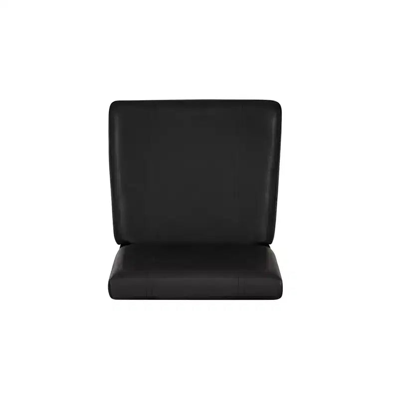 Tabouret de bar en similicuir noir, sans accoudoirs, dossier mi-hauteur, 1 place