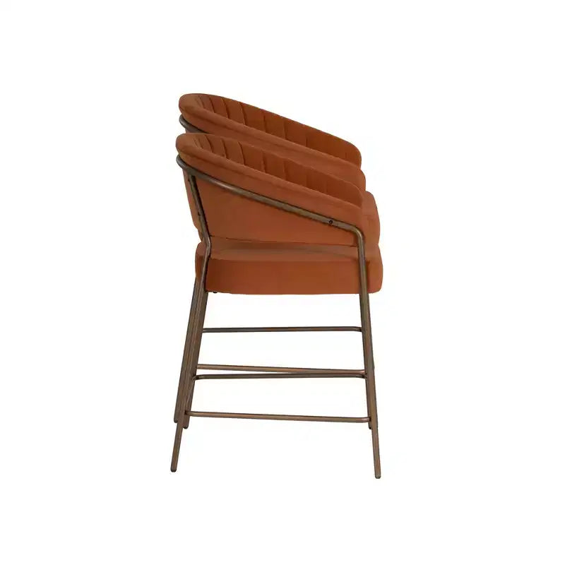 Linon Ensemble de 2 tabourets de bar à hauteur de comptoir Pernell Caramel