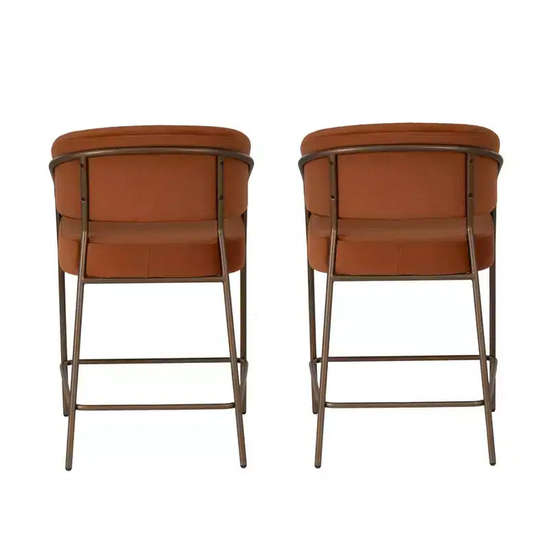 Linon Ensemble de 2 tabourets de bar à hauteur de comptoir Pernell Caramel