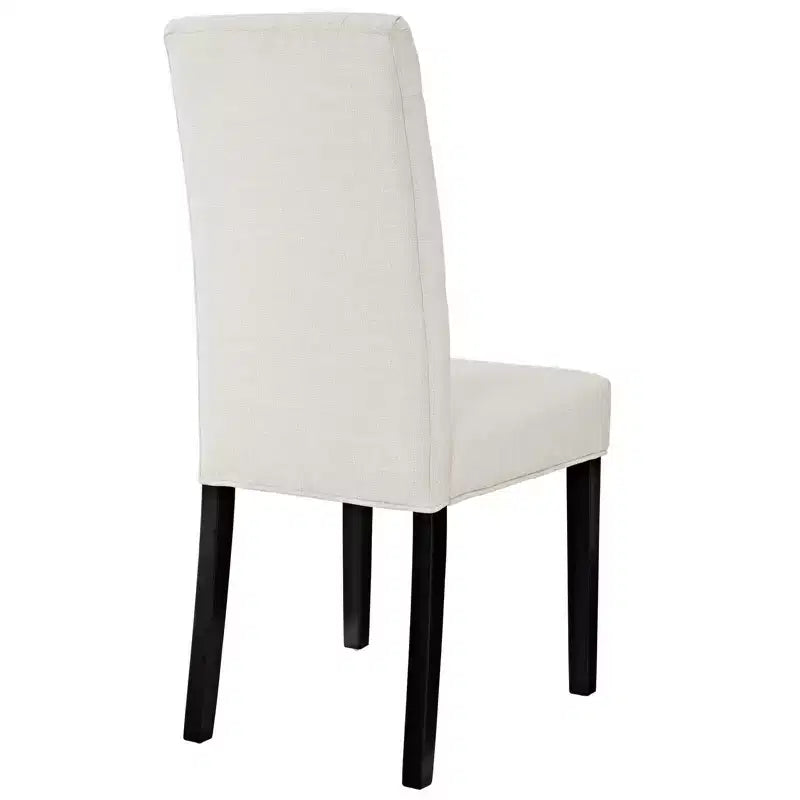 Chaise de salle à manger sans accoudoirs, rembourrée, beige, 1 place