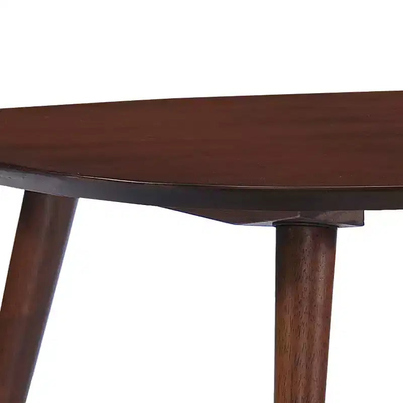 Table basse ovale Noyer naturel – Moderne milieu de siècle, 1 place