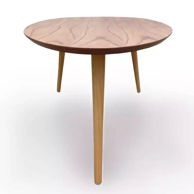 Table basse ovale Noyer naturel – Moderne milieu de siècle, 1 place