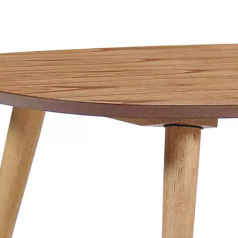 Table basse ovale Noyer naturel – Moderne milieu de siècle, 1 place