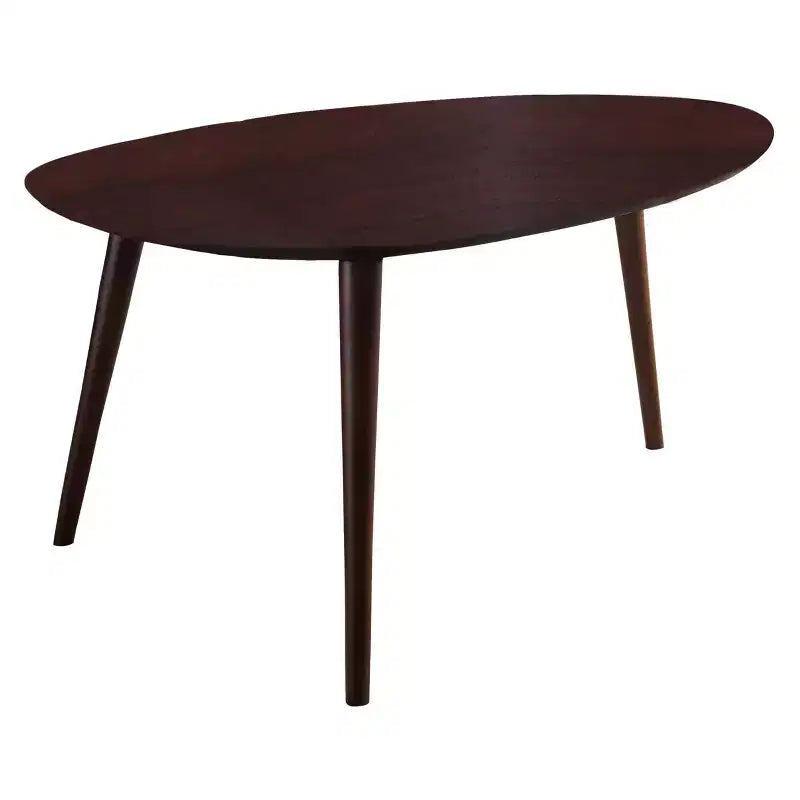 Table basse ovale Noyer naturel – Moderne milieu de siècle, 1 place