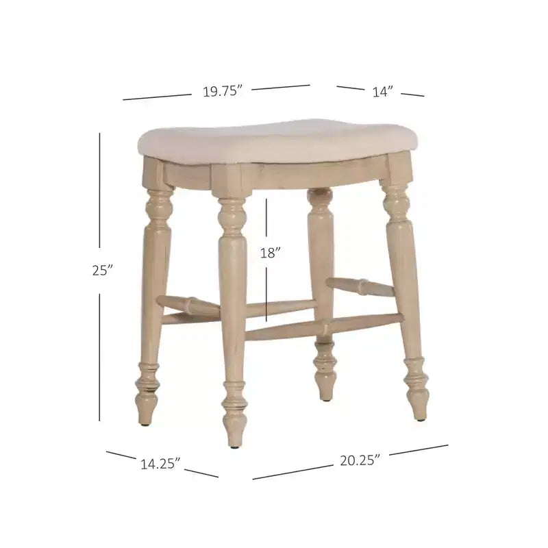 Tabouret de bar sans dossier, assise rembourrée, 1 place – Noir / Bleu / Blanc cassé / Noyer