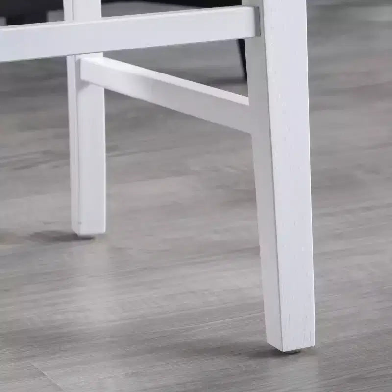 Chaise de salle à manger Acacia style ferme noir/gris clair/noyer/blanc, lot de 2