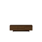 Mobile porta TV da 60" con cassetto e ante – Beige / Noce, stile scandinavo