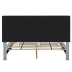 Letto imbottito in velluto grigio chiaro con cassetti contenitore – Matrimoniale / Queen