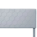 Letto imbottito in velluto grigio chiaro con cassetti contenitore – Matrimoniale / Queen