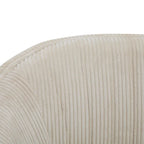 Divanetto Due Posti Mid-Century con Cuciture a Canale, in Tessuto e Gambe in Legno