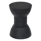 Tavolino/Sgabello Laterale in Legno di Mango Nero Opaco