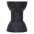 Tavolino/Sgabello Laterale in Legno di Mango Nero Opaco