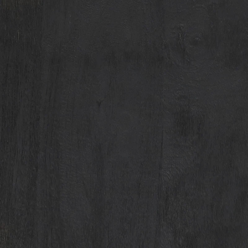 Tavolino/Sgabello Laterale in Legno di Mango Nero Opaco