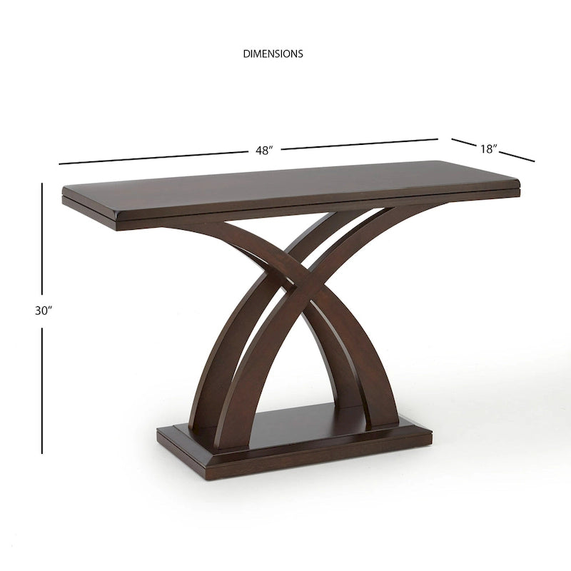 Tavolo consolle a piedistallo Espresso Cherry X